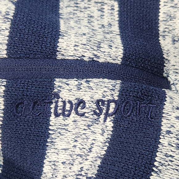 Ulla Popken Active Sport Striped Polyester Zip Jacket - Picture 9 of 13